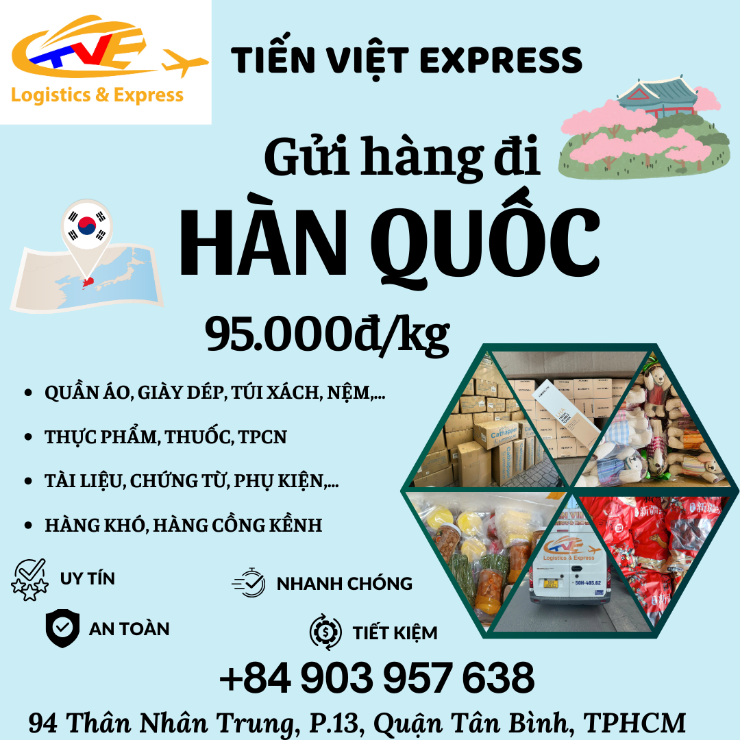 Gửi hàng đi Hàn Quốc - Tiến Việt Express